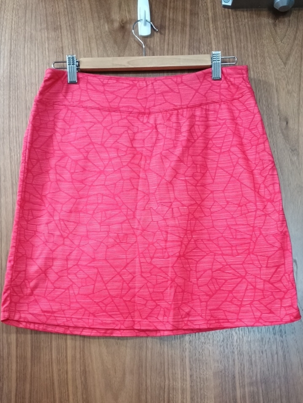 3/$15 Coral Pink Patterned A-Line Women's Skort
